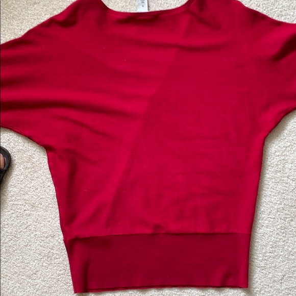 WHBM cranberry red surprise sweater - Picture 4 of 4